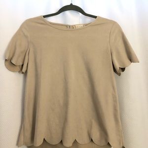 Peplum Tan Shirt